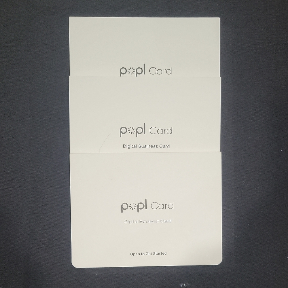 New Popl Digital Business Card Set